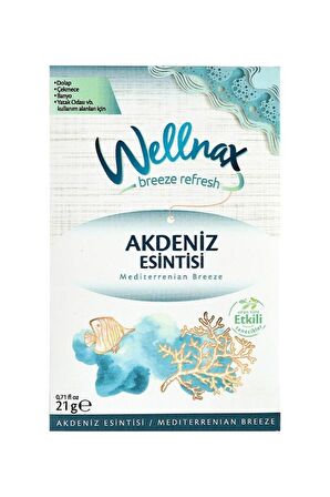 Wellnax breeze refresh Dolap Ve Çekmece Kokusu Akdeniz Esintisi Kesesi