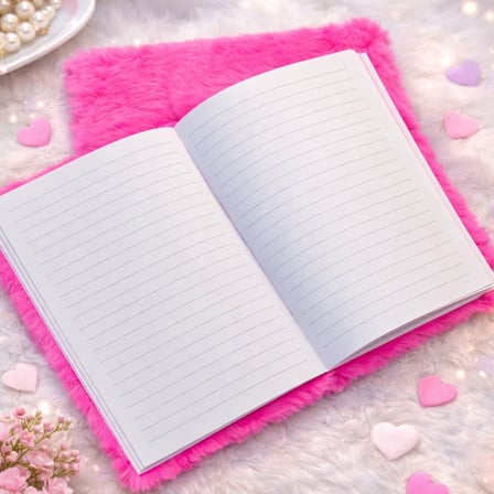Premium Hatıra Not Defteri Kağıt Ürün Love Tasarımlı Peluş Defter