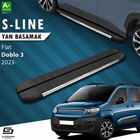 S-Dizayn Fiat Doblo 3 S-Line Krom Yan Basamak 203 Cm 2023 Üzeri A+ Kalite