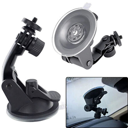 Tüm Aksiyon Kameralara Uyumlu Vantuz Vakumlu Bağlantı Aparatı + Tripod Adaptörü