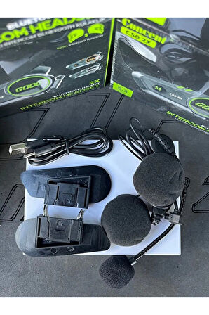 2 Bağlantılı Motosiklet Kask Kulaklık Intercom Işıklı Motorsiklet İnterkom