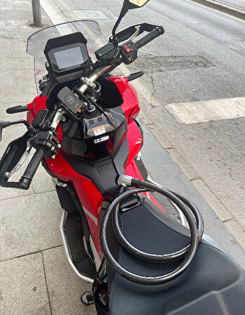 Motosiklet Kilidi 25mm Güçlendirilmiş  Halat Kilit 2 Metre