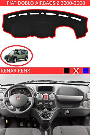 Fiat Doblo D3 2012-2015 İçin Uygun Torpido Koruma Halısı Siyah Kenar Renk Kırmızı