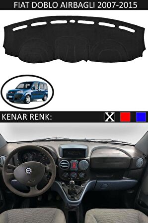 Fiat Egea Ekransız 2007-2022 İçin Uygun Torpido Koruma Halısı Siyah Kenar Renk Mavi