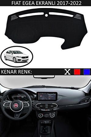 Fiat Fiorino 2007-2020 İçin Uygun Torpido Koruma Halısı Siyah Kenar Renk Siyah
