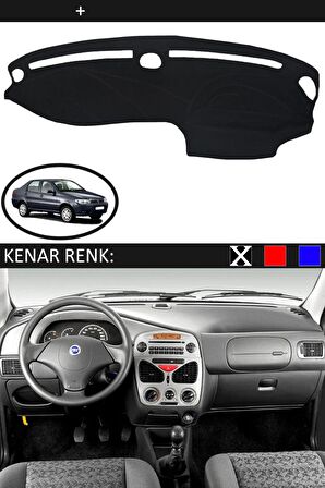 Fiat Tipo Dijital Ekran İçin Uygun Torpido Koruma Halısı Siyah Kenar Renk Siyah