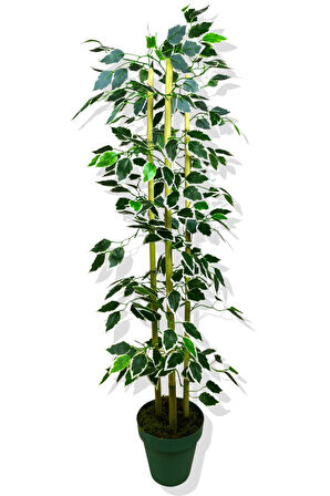 YAPAY YAPRAKLI FICUS 3 BAMBU'LU 110 CM