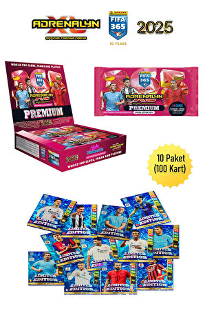 FIFA 365 Premium Adrenalyn XL 2025 Premium Futbolcu Kartları 10 Paket (80 Kart)