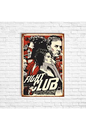 Fıght Club Retro Ahşap Poster