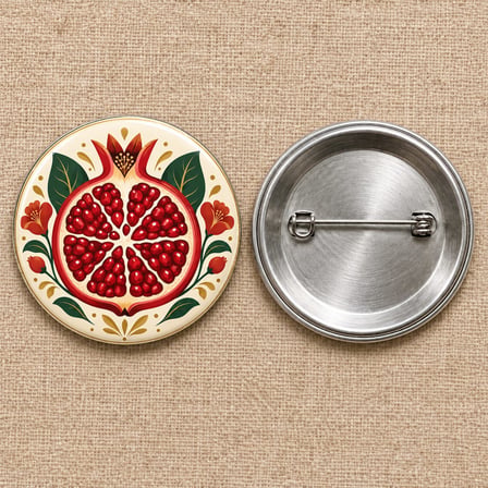 Nar Taneleri | Filistin Temalı 58 mm İğneli Rozet