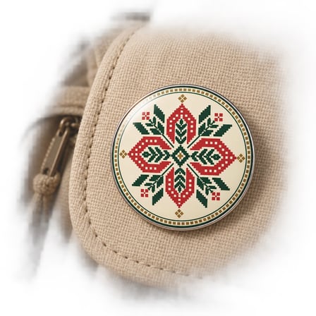 Nakıştan Yıldız | Filistin Temalı 58 mm İğneli Rozet