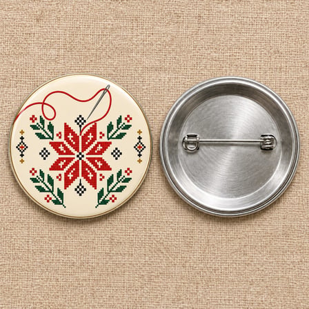 İplik İplik Hafıza | Filistin Temalı 58 mm İğneli Rozet