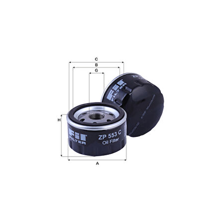 Fıl Zp553C Yağ Filtresi (Kucuk) Qashqaı D 07>13 Mıcra K12 D 03>10 Note D 06>12 Grand Vıtara 05>15 R9 R11 R19 R21 Megane I II III Clıo I II III Kangoo Laguna I II III Logan Sandero Duster Fluence Scenıc 1.2 1.4 1.5 Dcı 1.6 1.8 2.1