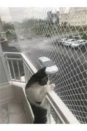 Kedi Filesi 2,50 X 9 Metre Kedi Koruma Filesi Balkon Filesi Balkon Ağı 1 Milim Kedi Filesi