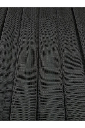 Gri Füme Renk Fileli Tül Perde 3Kat Pileli Mutfak Tül Perde