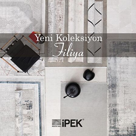 İpek Mekik Halı Filiya Vizon Ekru Çizgili Desen Halı