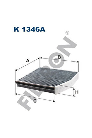K1346A-POLEN Filtresi Mercedes A-Klasse W176 A 250 Blueeffıcıency. Sport 211HP 09/12-
