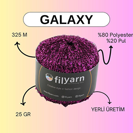 Galaxy, örgü ipi, SET, Simli pullu ip, Pullu ip, Simli ip, Amigurumi ipi, Süsleme ipi, Çanta ipi