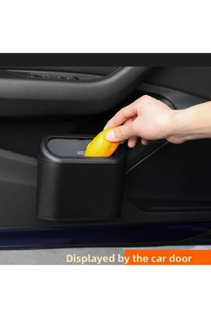 Araba Kapısı Koltuk Klipsi Stand Tutucu Kit Siyah Kare Basmalı Kapaklı Mini