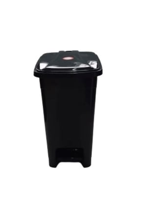 15 Lt Slim Pedallı Plastik Çöp Kovası Siyah Renkli
