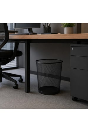 Ofis Tipi Masa Altı Fileli Çöp Kovası