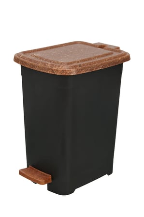 Ahşap Görünümlü Slim Pedallı Çöp Kovası: 8 Litre