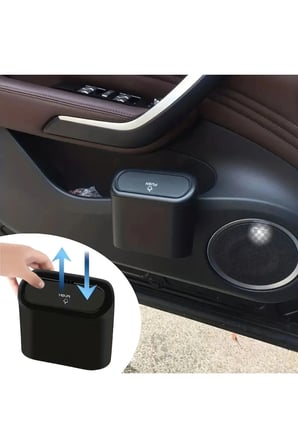 KRM Araç İçi Takılarak Sabitlenebilen Mini Kapaklı Çöp Kovası (5047) KRM
