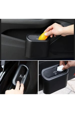 KRM Araç İçi Takılarak Sabitlenebilen Mini Kapaklı Çöp Kovası (5047) KRM
