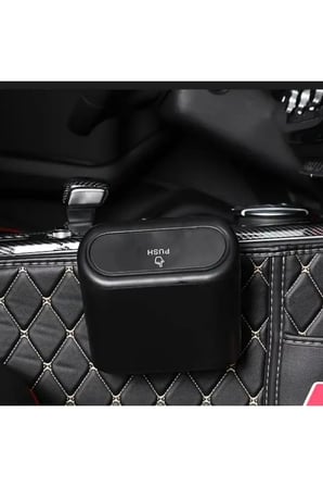 KRM Araç İçi Takılarak Sabitlenebilen Mini Kapaklı Çöp Kovası (5047) KRM