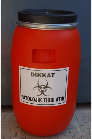 Patolojik Atık Fıçısı Çember Kapaklı Fıçı 30 Lt