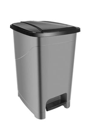 İç Kovalı Slim Pedallı Banyo Mutfak Çöp Kovası - 10 Litre - Antrasit