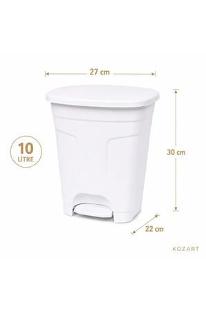 İç Kovalı 10 Litre Pedallı Çöp Kovası Mutfak Banyo Çöp Kovası