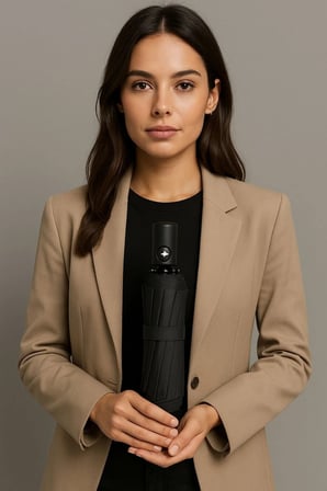 Unisex Siyah Katlanabilir Şemsiye