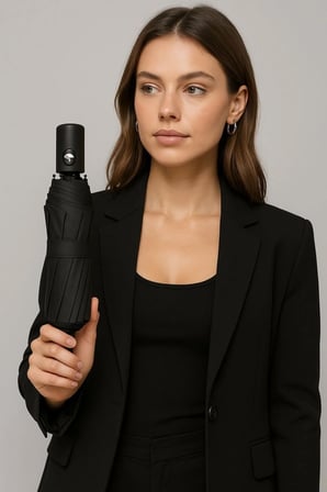 Unisex Siyah Katlanabilir Şemsiye