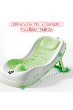Yenidoğan Bebek Katlanabilir Termometreli Besleme ve Yıkama Banyo Oturağı A
