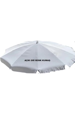 2 Mt Polyester Kumaş Eğilebilir Plaj Şemsiyesi Açık Gri