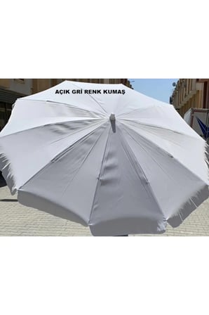 2 Mt Polyester Kumaş Eğilebilir Plaj Şemsiyesi Açık Gri