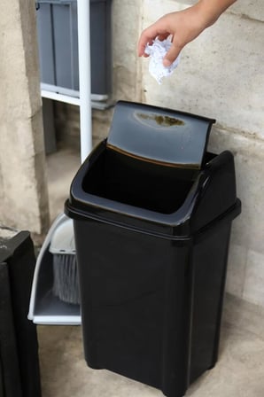 Cafe Otel Çöp Kovası Atık Kutusu Banyo Mutfak Çöp Kovası 50 Litre Kapaklı Ç
