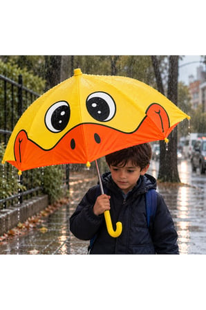 Ördek Şekilli Çocuk Şemsiyesi 45 cm