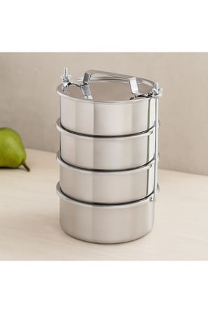 Çelik Sefer Tası 14 cm 4'lü Set 4.5 cm Derinlik