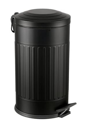 16 Litre Siyah Vintage Amortisörlü Çöp Kovası Sessiz Yavaş Kapanan Banyo Tu