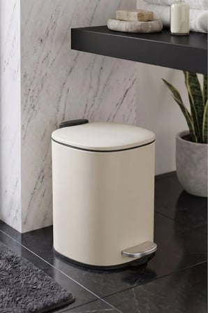Pedallı Çöp Kovası Koyu Krem 3 Lt - THN62143