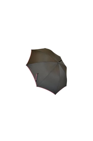Otomatik Uzun Baston Şemsiye Pembe Şeritli Siyah 103cm 85,6cm 190t Pongee 1