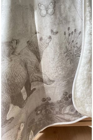 Peluş Welsoft Çift Taraflı Bebek Battaniyesi 75x90cm/karakalem