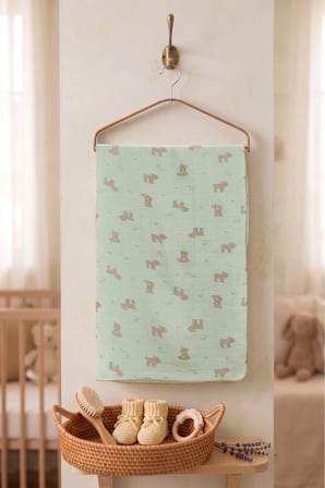 Müslin Bebek Battaniyesi 80X90 Cm  Pamuklu Nefes Alabilen