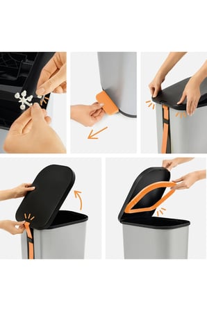 Ribo Pedallı Softclose Çöp Kutusu (35L)