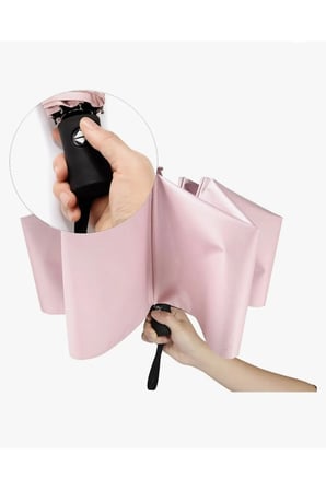 Tam Otomatik Çanta Boy Pembe Şemsiye