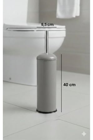 Metal Bon Kapak Tuvalet Fırçası Gri Wc fırçası Lüx Tuvalet fırçası Metal tu
