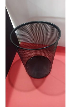 YELKEN- ROT Metal File Çöp Kutusu Siyah Renkli 540g  (2 ADET FİYATII..)