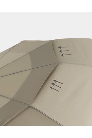 Fiber Çift Katlı Rüzgara Dayanıklı Ahşap Saplı Şemsiye